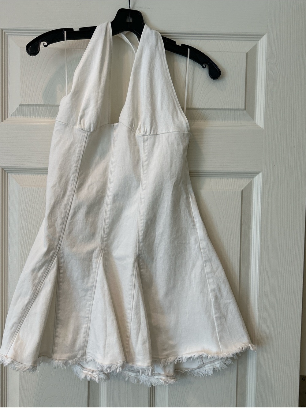 Kimchi Blue Cream Halter Smocked Top